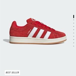 Red Adidas Campus Sneakers